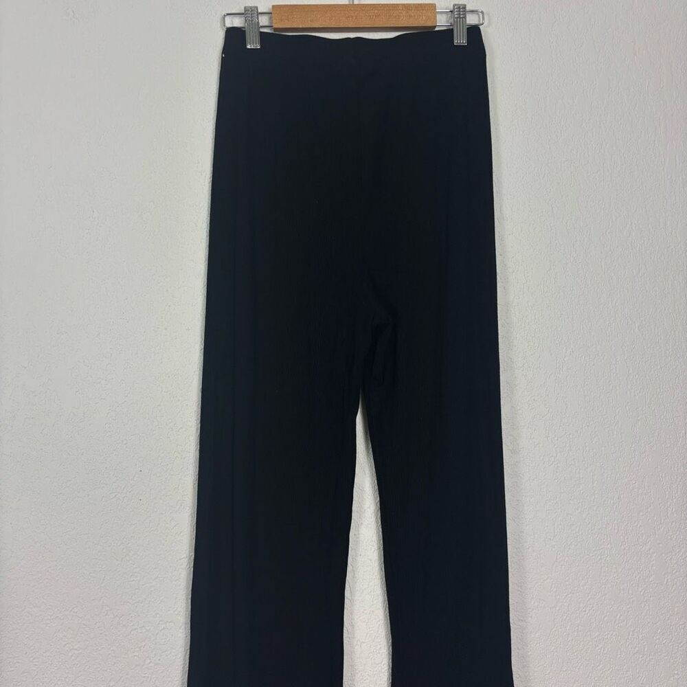 Skims Black Ribbed Loose Flare Pants Women's Size XS - Picture 5 of 10